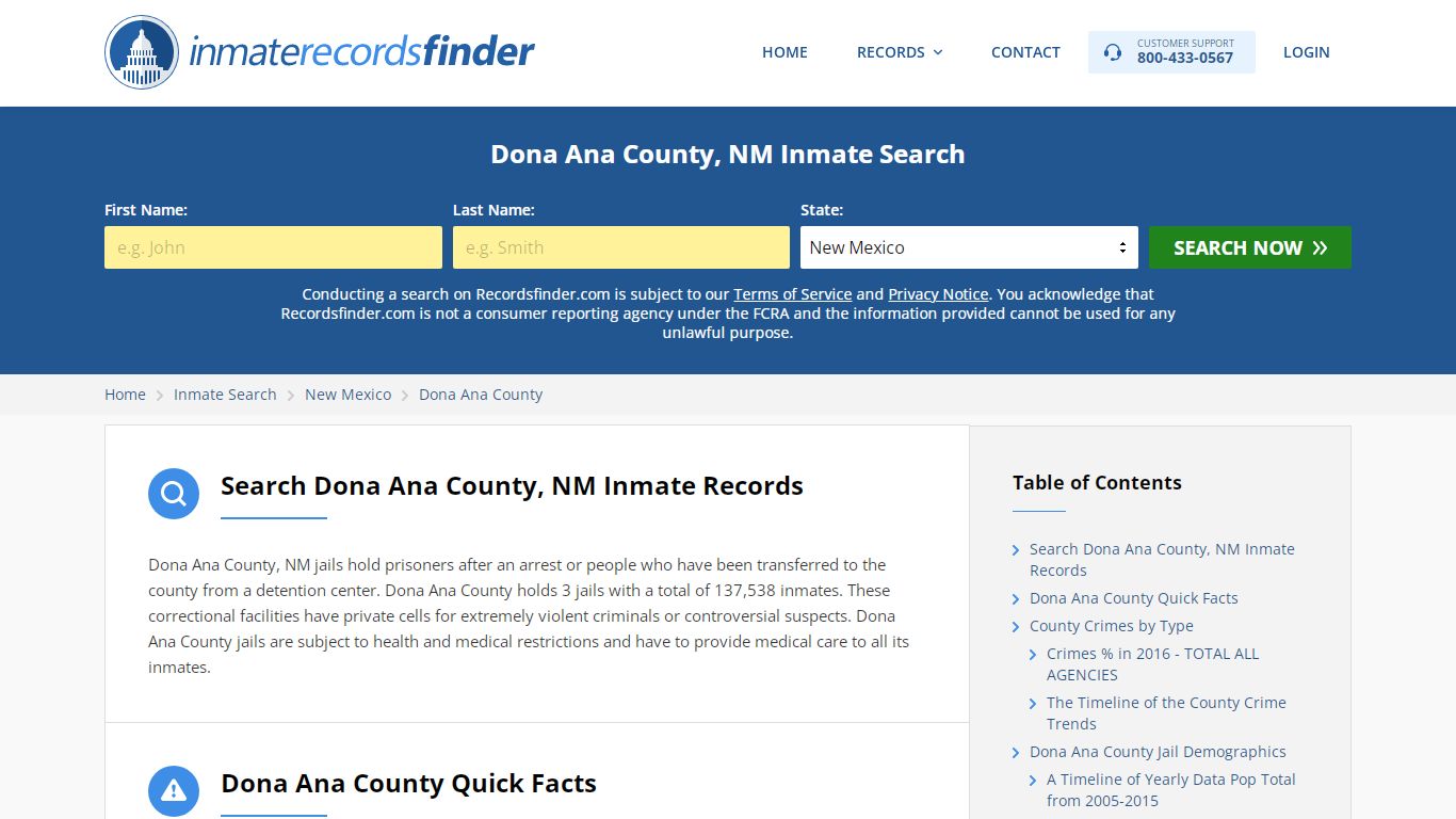 Dona Ana County, NM Inmate Lookup & Jail Records Online